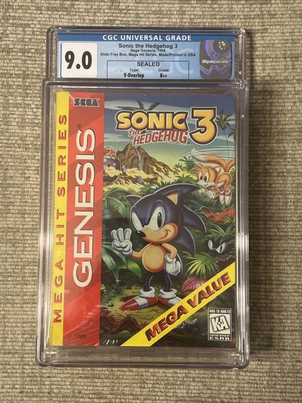 Brand New Sealed Sega Genesis Mega Hit Series Sonic The Hedgehog 3 CGC 9.0