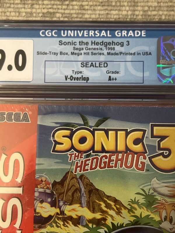 Brand New Sealed Sega Genesis Mega Hit Series Sonic The Hedgehog 3 CGC 9.0