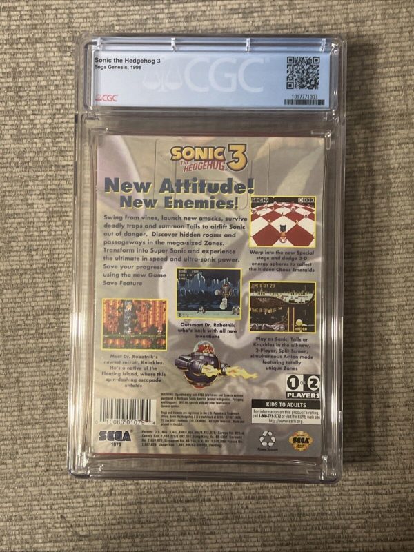 Brand New Sealed Sega Genesis Mega Hit Series Sonic The Hedgehog 3 CGC 9.0