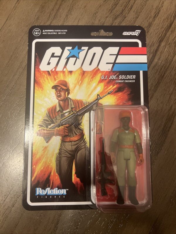 SUPER7 G.I. Joe Female Combat Engineer Bun Hair Brown Figure 3.75" NEW