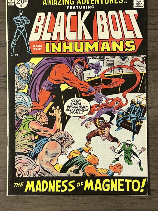 AMAZING ADVENTURES #9 1971 FN EARLY MAGNETO! BLACK BOLT + INHUMANS! BRONZE AGE!