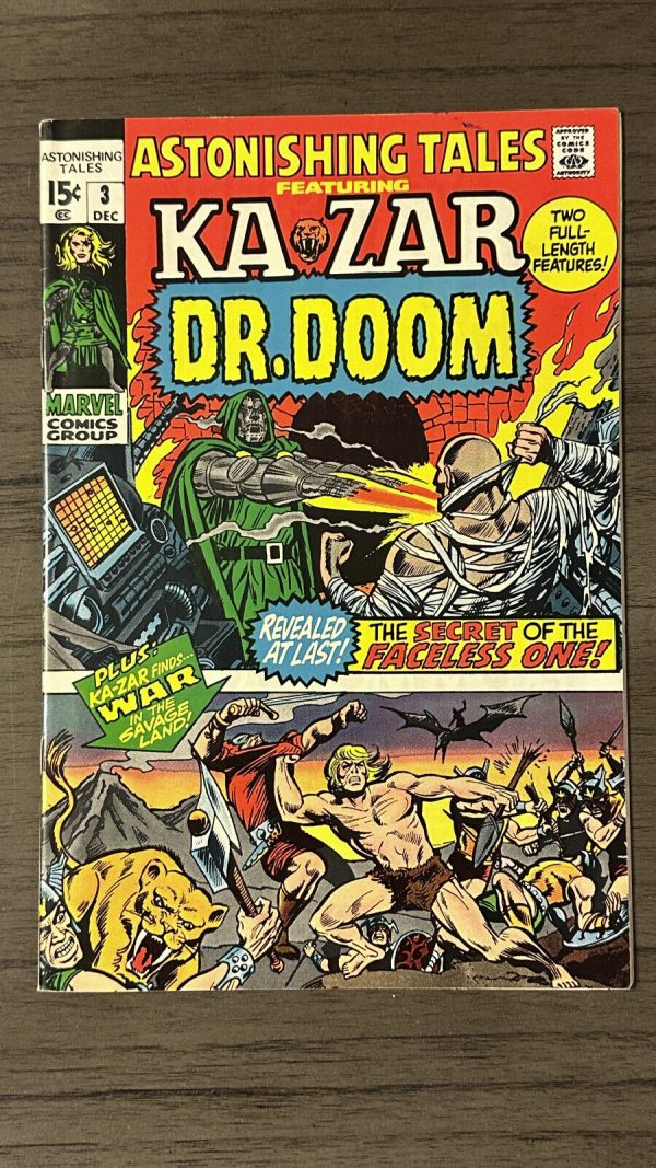 ASTONISHING TALES # 3 - (FN/VF) -BARRY SMITH-KA-ZAR-DR. DOOM-THE FACELESS ONE