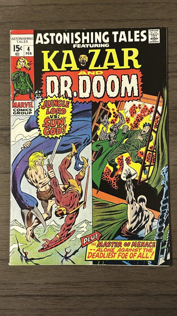 Astonishing Tales #4 Ka-Zar & Doctor Doom Bronze Age Marvel Comics F