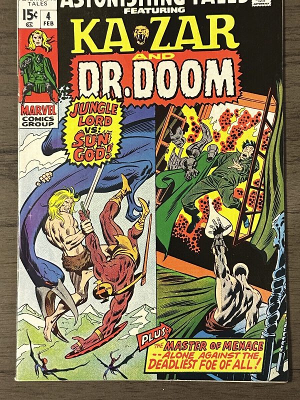 Astonishing Tales #4 Ka-Zar & Doctor Doom Bronze Age Marvel Comics F