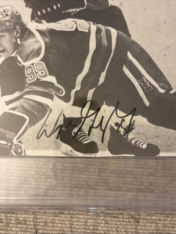 WAYNE GRETZKY Autographed AUTO 6x7 Signed SLABBED Print 🔥 PSA / DNA Authentic