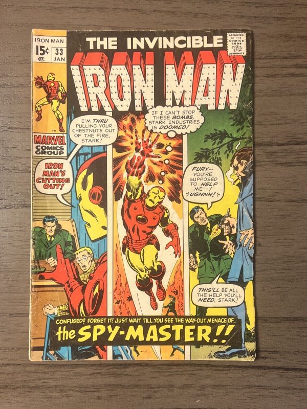 Iron Man #33 VF 1st Spymaster 1st/Origin Espionage Elite Avengers Kang Nick Fury