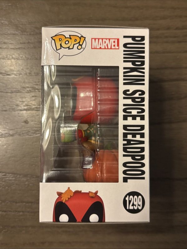 FUNKO POP MARVEL SEASON PUMPKIN SPICE DEADPOOL # 1299 EXCLUSIVE GAMESTOP