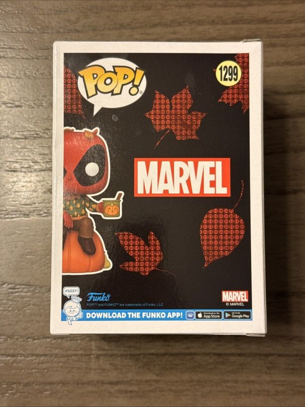 FUNKO POP MARVEL SEASON PUMPKIN SPICE DEADPOOL # 1299 EXCLUSIVE GAMESTOP