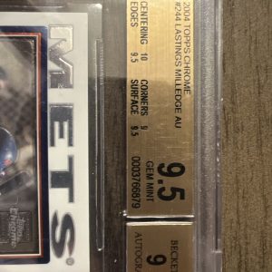 2004 Lastings Milledge Topps Chrome Autograph BGS 9.5 Auto 9 HOT 🔥