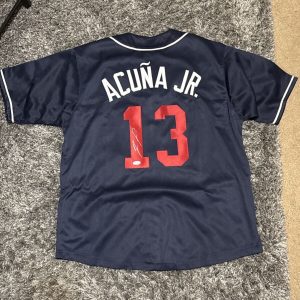 Ronald Acuna Jr Signed Custom Blue Jersey - Atlanta Braves - JSA Certified