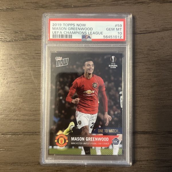 2020 Topps Now UEFA CL Mason Greenwood #59 RC Manchester United PSA 10