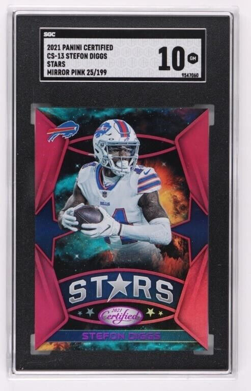 Stefon Diggs 25/199 Pink Mirror 2021 Panini Certified Stars #CS-13 SGC 10 MINT