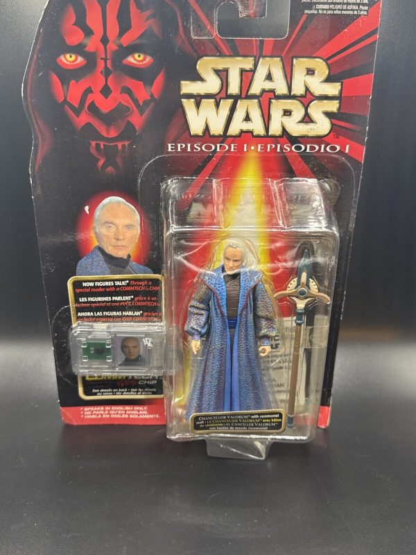 Star Wars Episode I Chancellor Valorum Staff CommTech Chip Action Figure New