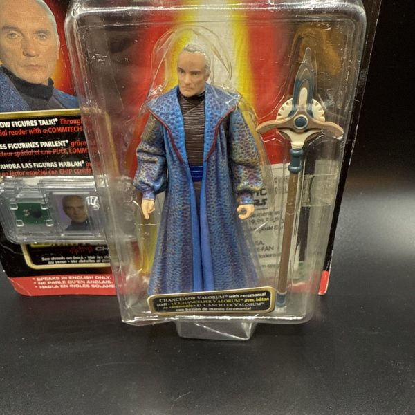 Star Wars Episode I Chancellor Valorum Staff CommTech Chip Action Figure New