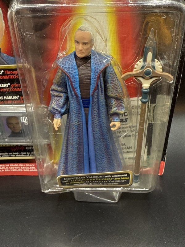 Star Wars Episode I Chancellor Valorum Staff CommTech Chip Action Figure New
