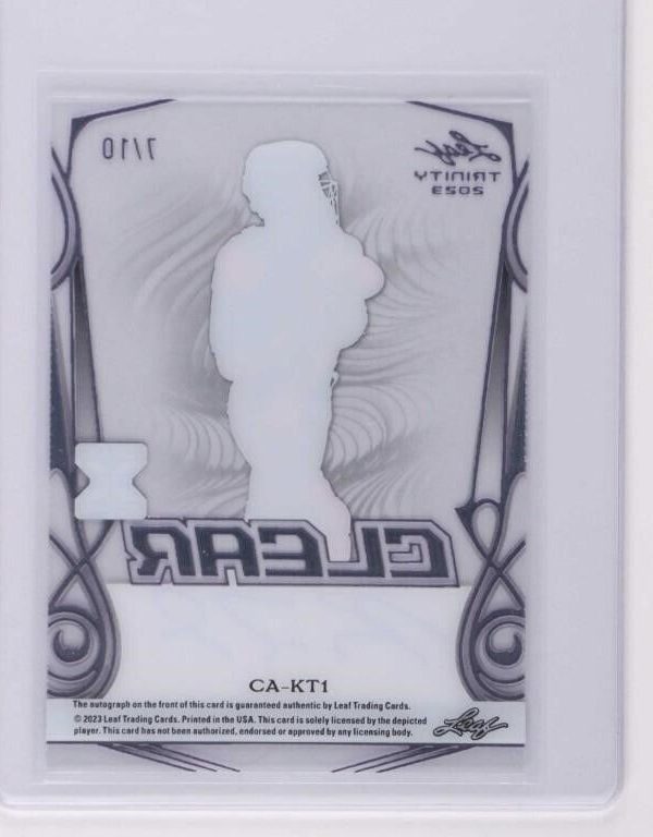 2023 Leaf Trinity Baseball Kyle Teel Clear Purple Auto /10 Rookie Red Sox
