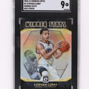 2020-21 Donruss Optic Winner Stays Holo #3 Stephen Curry WARRIORS SGC 9 MINT