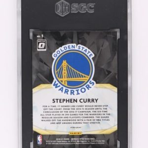 2020-21 Donruss Optic Winner Stays Holo #3 Stephen Curry WARRIORS SGC 9 MINT