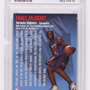 1997 Topps Chrome Destiny Refractor #D6 Tracy McGrady PSA 8 NM-MT