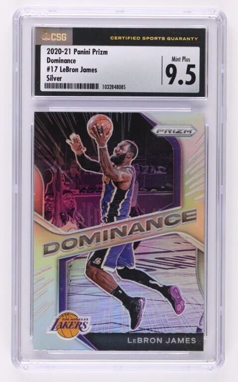 2020-21 Panini Prizm Dominance Silver #17 LeBron James - CSG 9.5 (Mint Plus)