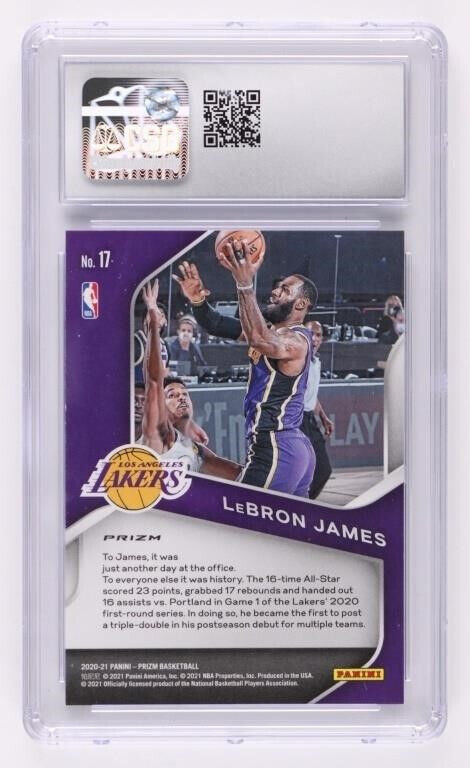 2020-21 Panini Prizm Dominance Silver #17 LeBron James - CSG 9.5 (Mint Plus)