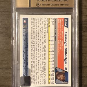 2004 Lastings Milledge Topps Chrome Autograph BGS 9.5 Auto 9 HOT 🔥