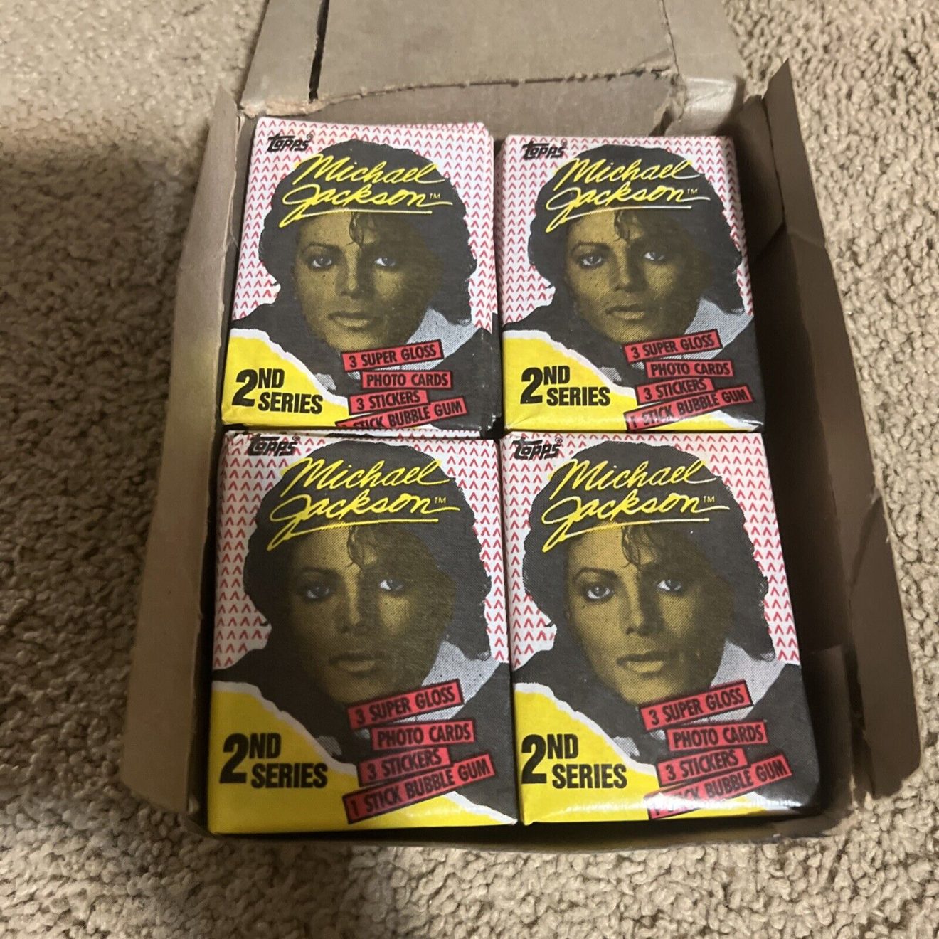 1984 Topps Michael Jackson Wax Packs Lot of 2 Sealed
