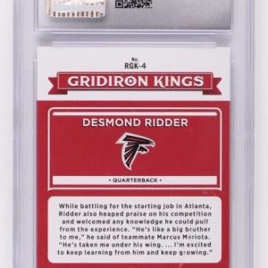 2022 Panini Donruss Rookie Gridiron Kings Desmond Ridder #RGK-4 Rookie RC CGC 9