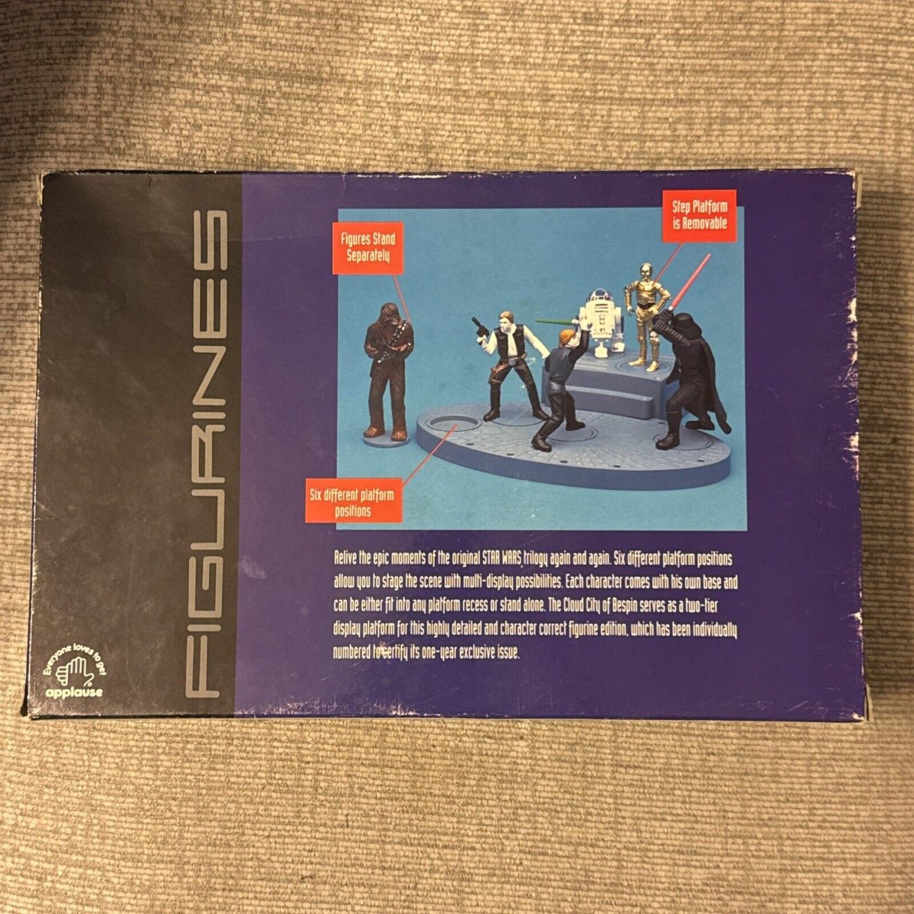 VTG Star Wars 1995 Classic Collectors Series Figurines Set of 6 Applause Toys