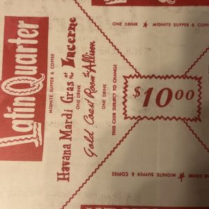 Joe DiMaggio Autographed Miami Club Advertisement PSA DNA Letter Of Authenticity