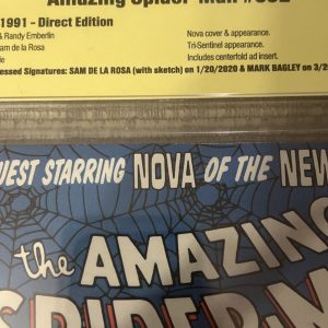 The Amazing Spider-Man #352 CBCS Art Sketch Signed Autograph