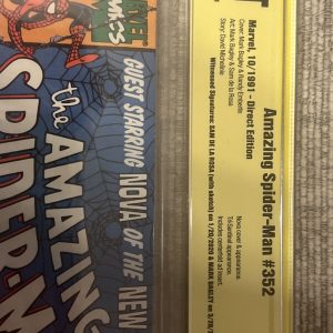 The Amazing Spider-Man #352 CBCS Art Sketch Signed Autograph