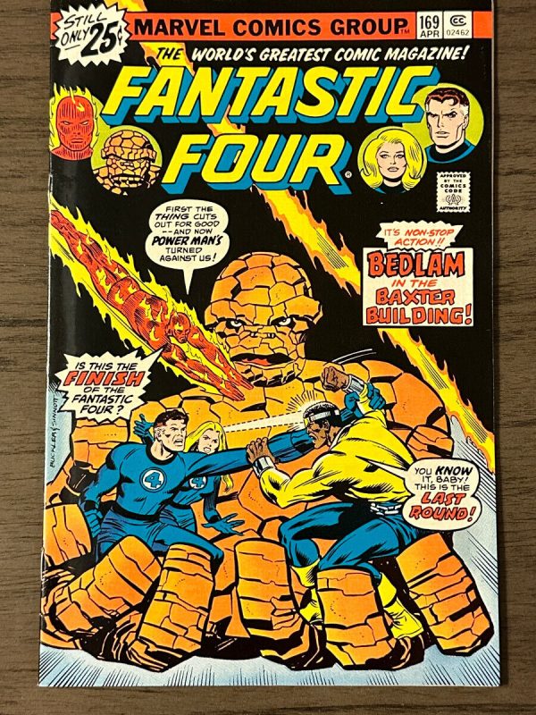 The FANTASTIC FOUR #169 vs. Luke Cage Power Man from Apr. 1976