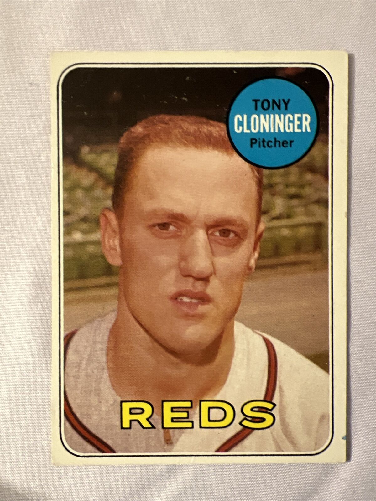 Tony Cloninger 1969 Topps Cincinnati Reds #492 Set Break - Great Condition!