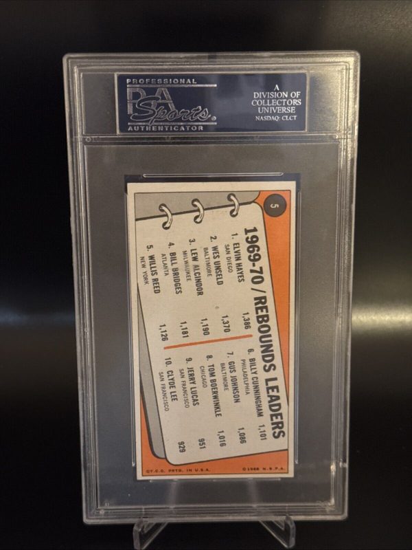 1970 71 TOPPS #1 NBA SCORING LEADERS ALCINDOR/WEST/HAYNES PSA 6 EX-MINT