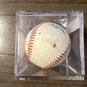 Tim Naehring Tom Bolton Signed Game Used Ball Red Sox