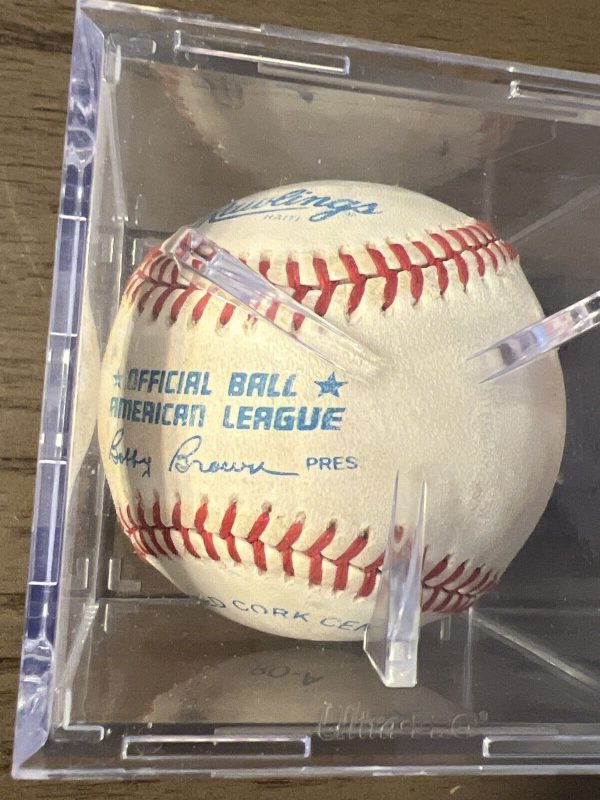 Tim Naehring Tom Bolton Signed Game Used Ball Red Sox