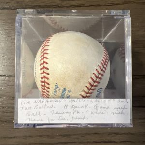 Tim Naehring Tom Bolton Signed Game Used Ball Red Sox