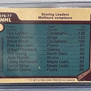 1977-78 Topps #1 1976-77 NHL Leaders Goals Steve Shutt Guy LaFleur Marcel Dionne