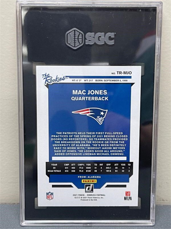 2021 Donruss football #TR-MJO Mac Jones The Rookies SGC 9