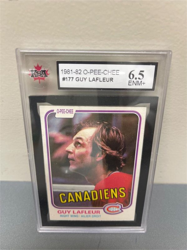 1981/82 O-PEE-CHEE NHL HOCKEY CARD #177 GUY LAFLEUR KSA 6.5 EXNM+ SHARP!! OPC ZP