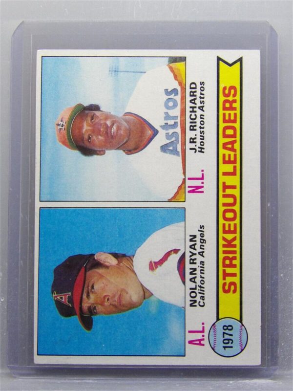 1979 Topps 1978 Strikeout Leaders Nolan Ryan and JR Richard #6