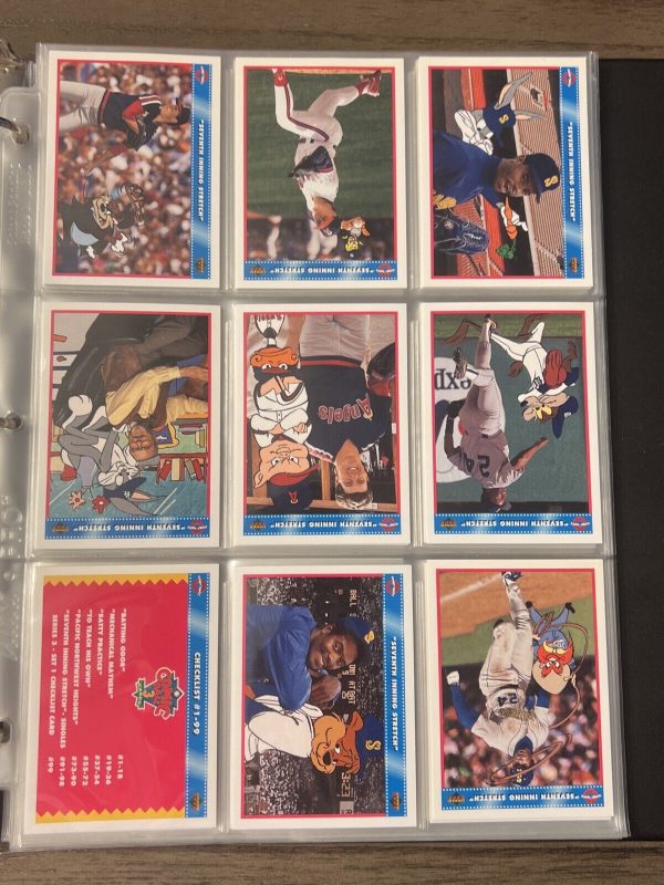 1991-92 Upper Deck Looney Tunes Comic Ball 2 & 3 Full Sets 198 cards In Albums
