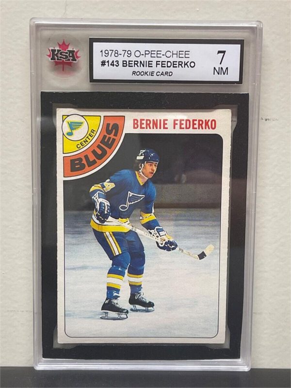 1978/79 O-PEE-CHEE NHL HOCKEY CARD 143 BERNIE FEDERKO ROOKIE KSA 7 NM SHARP+ OPC