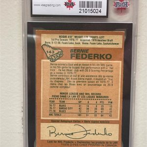 1978/79 O-PEE-CHEE NHL HOCKEY CARD 143 BERNIE FEDERKO ROOKIE KSA 7 NM SHARP+ OPC
