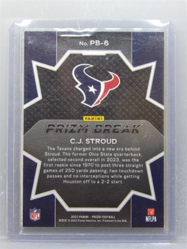 2023 Panini Prizm CJ Stroud Prizm Break Base Insert Rookie RC PB-6