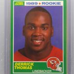 1989 Score DERRICK THOMAS Rookie RC #258 Centered *Chiefs* NRMT-MT+