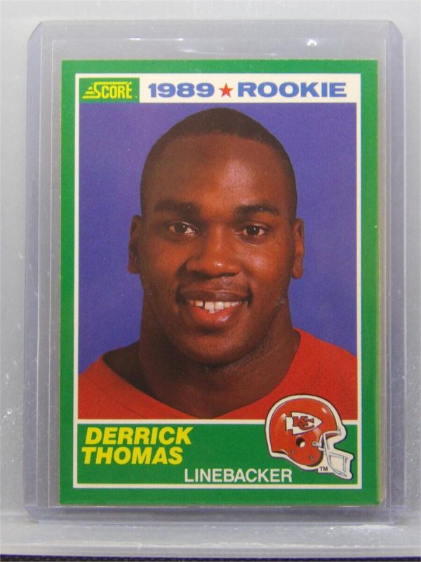 1989 Score DERRICK THOMAS Rookie RC #258 Centered *Chiefs* NRMT-MT+