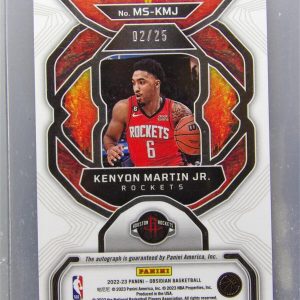 KENYON MARTIN JR 2022-23 PANINI OBSIDIAN MAGMATIC SIGNATURE GREEN AUTO /25