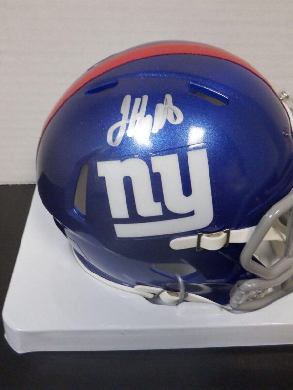 Jalin Hyatt Autographed New York Giants Mini Helmet FANATICS COA